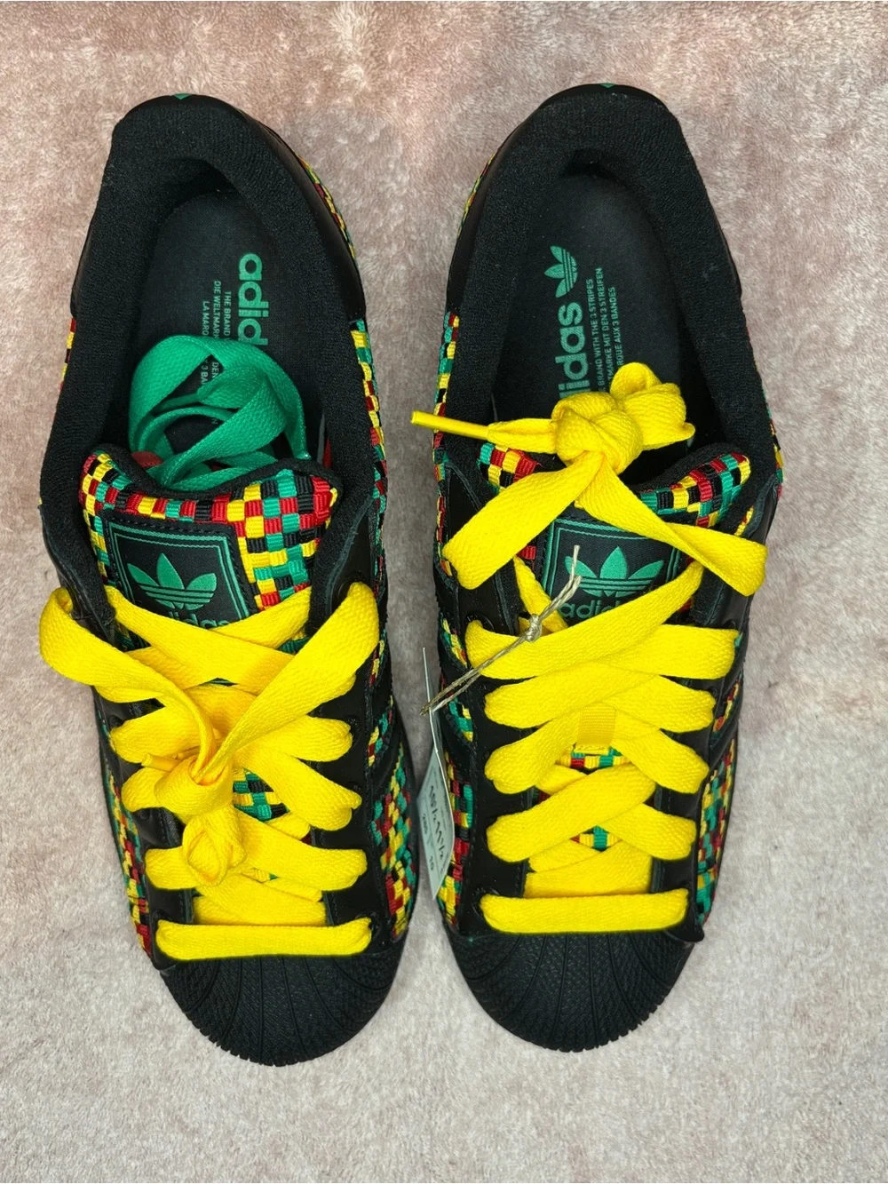 Adidas Superstar II Bob Marley Jamaica Woven Black Red Green Gold IH9785 (10.5)